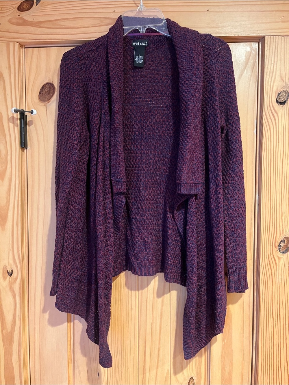 Wet Seal Open-Front Draped Cardigan